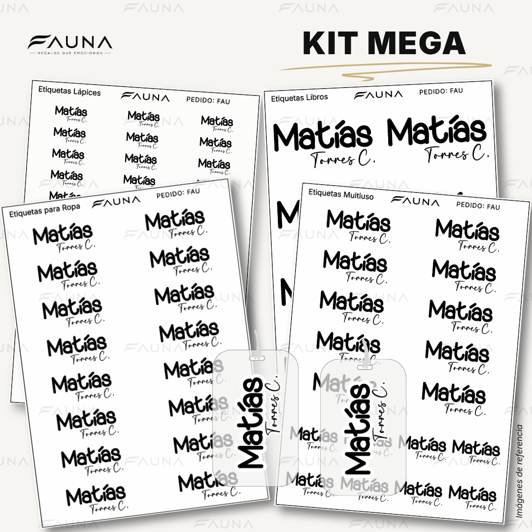 Pop Name – Ink ⚫️ - Etiquetas Escolares Premium Personalizadas
