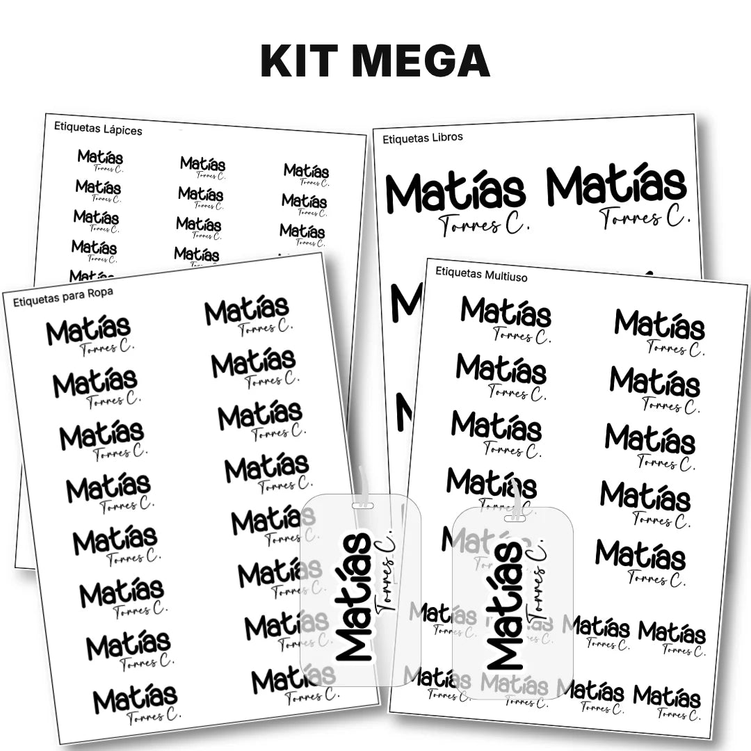 Pop Name Ink – Etiquetas Escolares Personalizadas