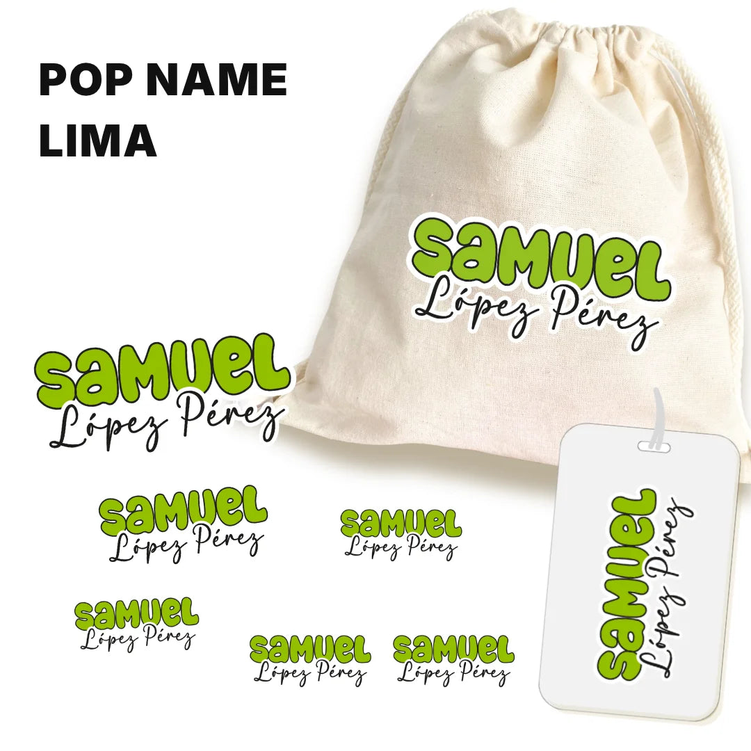 Pop Name Lima – Etiquetas Escolares Personalizadas