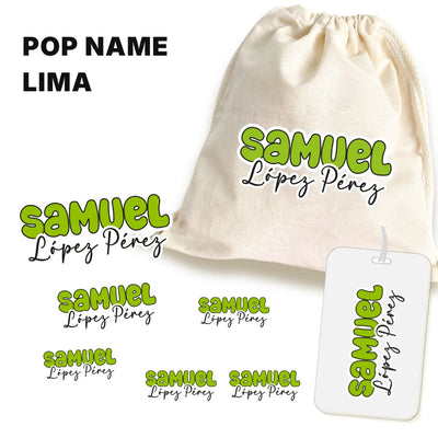 Pop Name Lima – Etiquetas Escolares Personalizadas