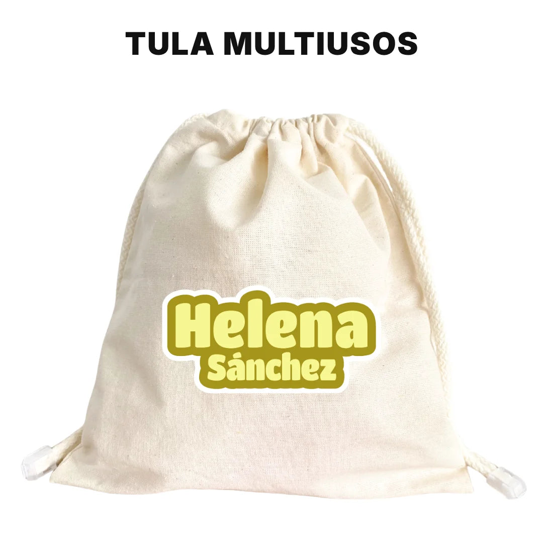 Pop Name Mostaza – Etiquetas Escolares Personalizadas