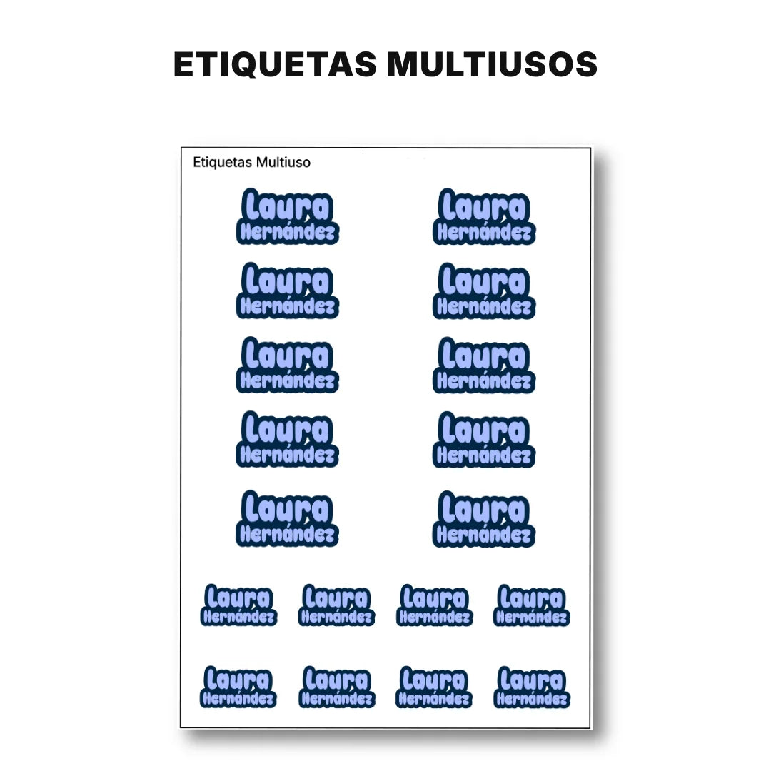 Pop Name Oceano – Etiquetas Escolares Personalizadas