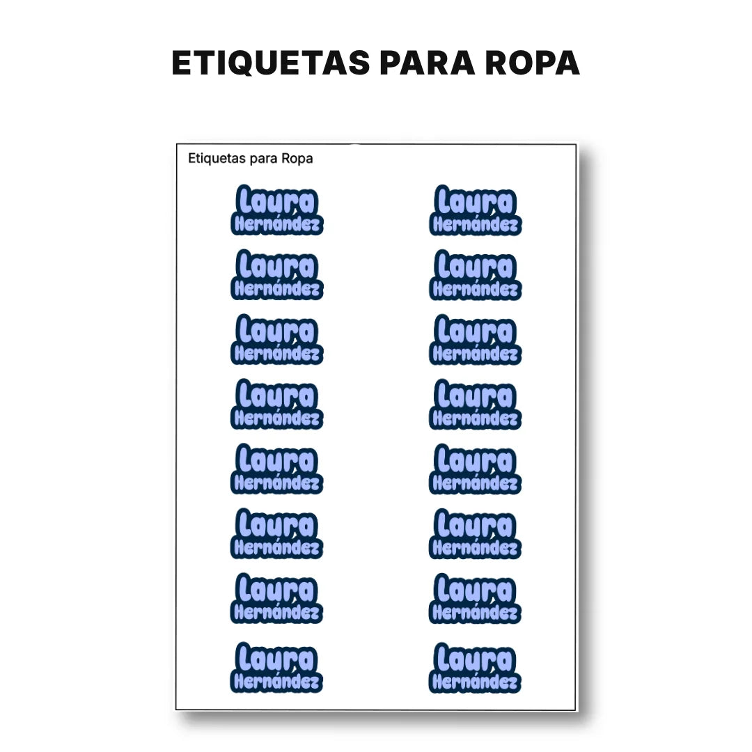 Pop Name Oceano – Etiquetas Escolares Personalizadas