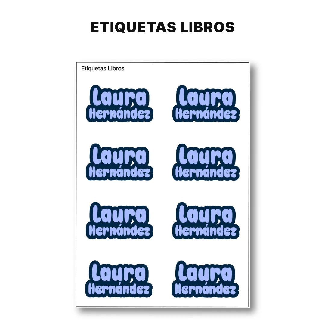 Pop Name Oceano – Etiquetas Escolares Personalizadas