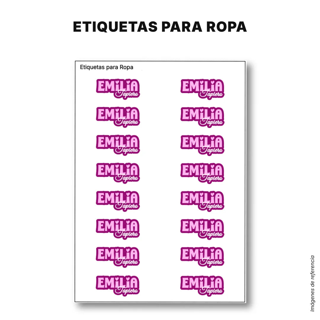 Pop Name Pink – Etiquetas Escolares Personalizadas