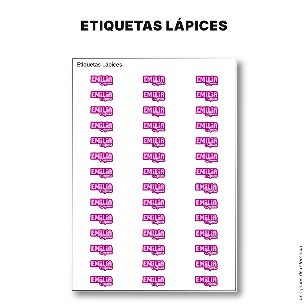 Pop Name Pink – Etiquetas Escolares Personalizadas