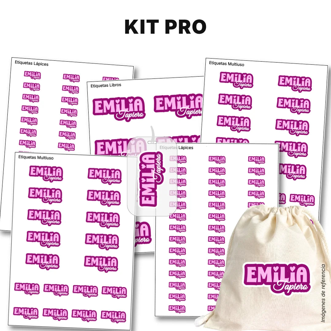 Pop Name Pink – Etiquetas Escolares Personalizadas