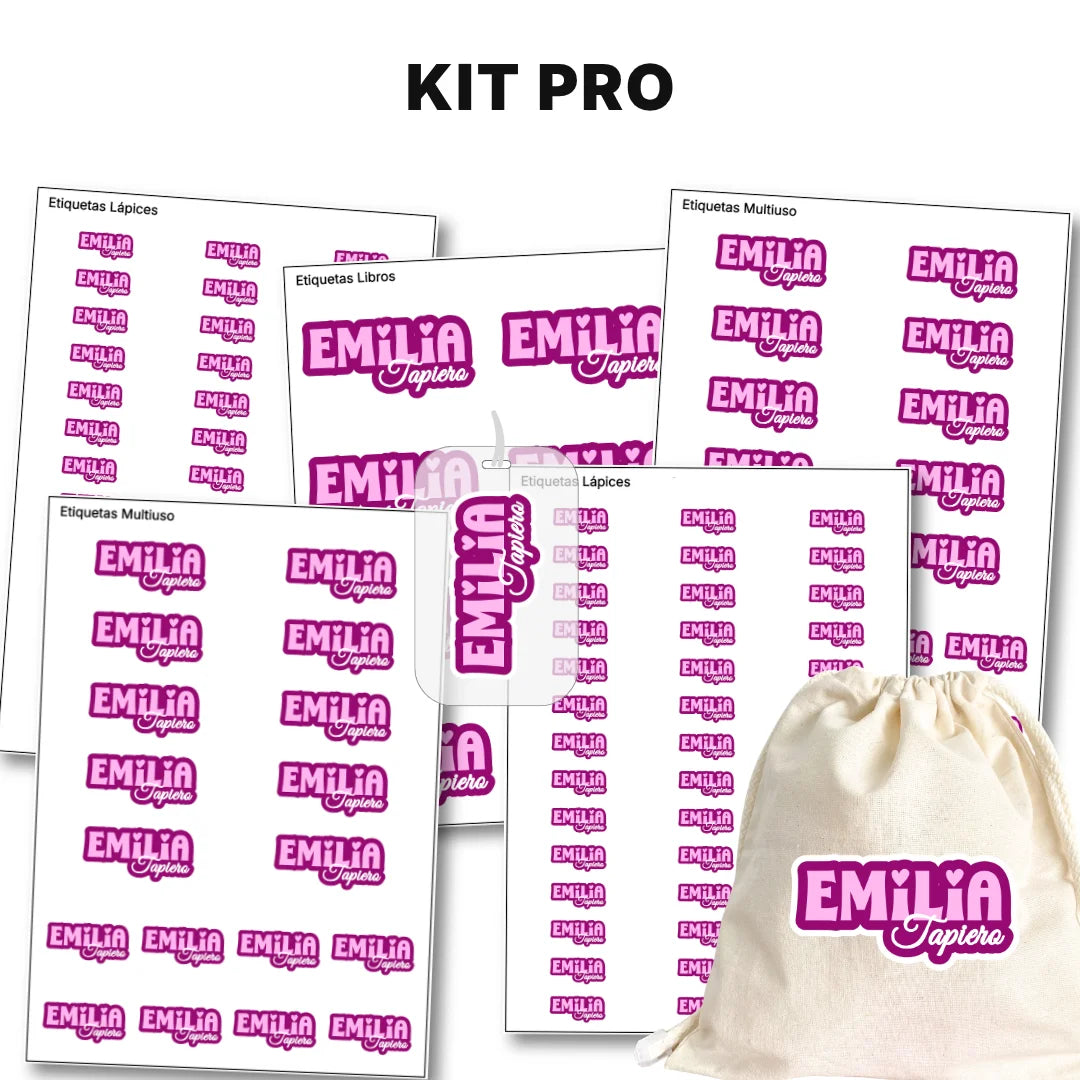 Pop Name Pink – Etiquetas Escolares Personalizadas
