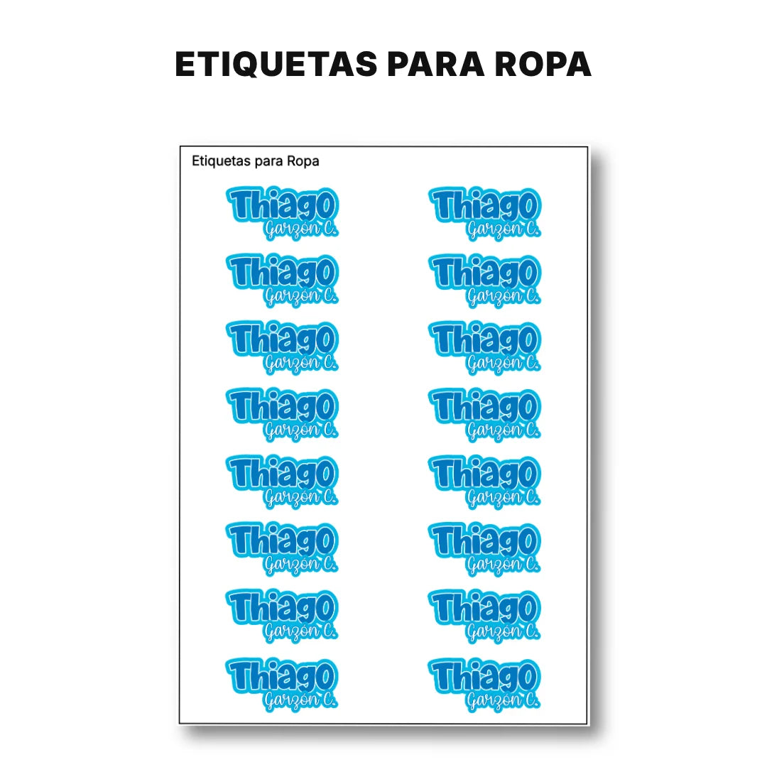 Pop Name Sky – Etiquetas Escolares Personalizadas