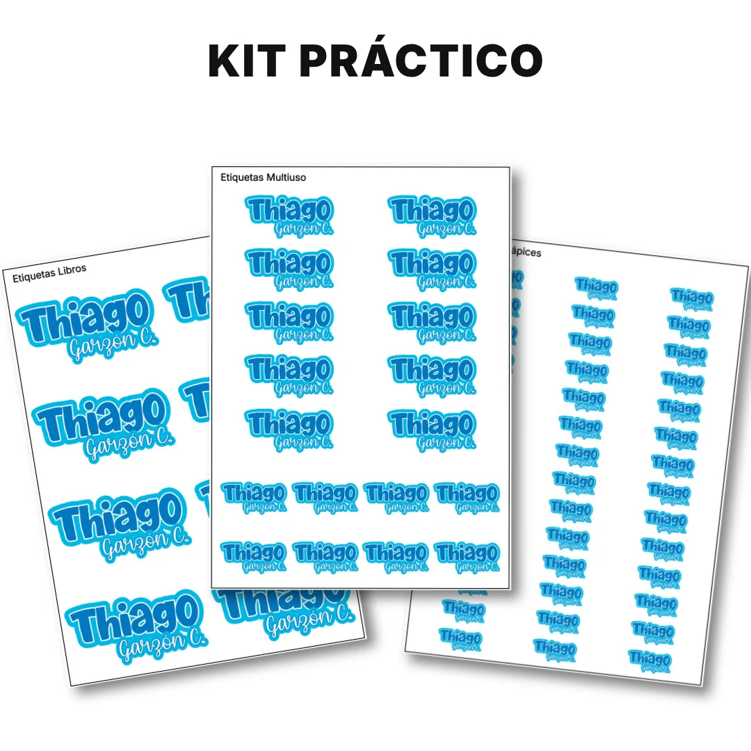 Pop Name Sky – Etiquetas Escolares Personalizadas