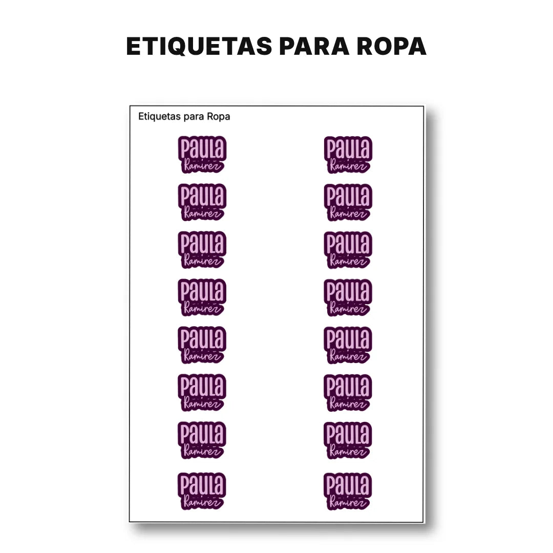 Pop Name Uva – Etiquetas Escolares Personalizadas