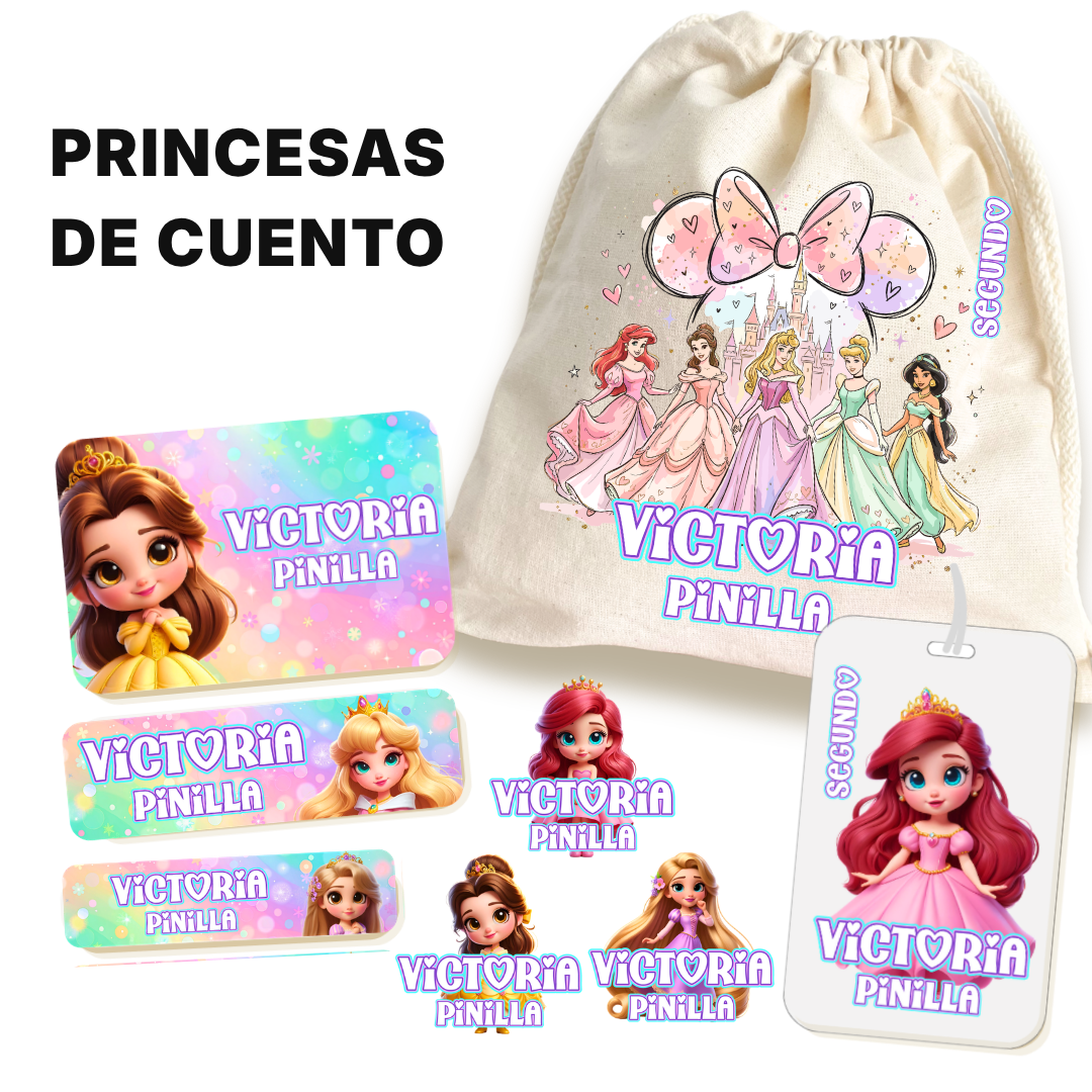 Princesas de Cuento – Etiquetas Escolares Personalizadas