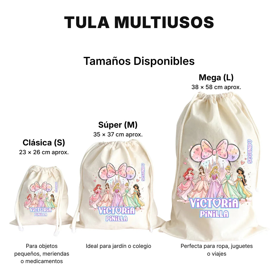Princesas de Cuento – Tula Multiusos Personalizada