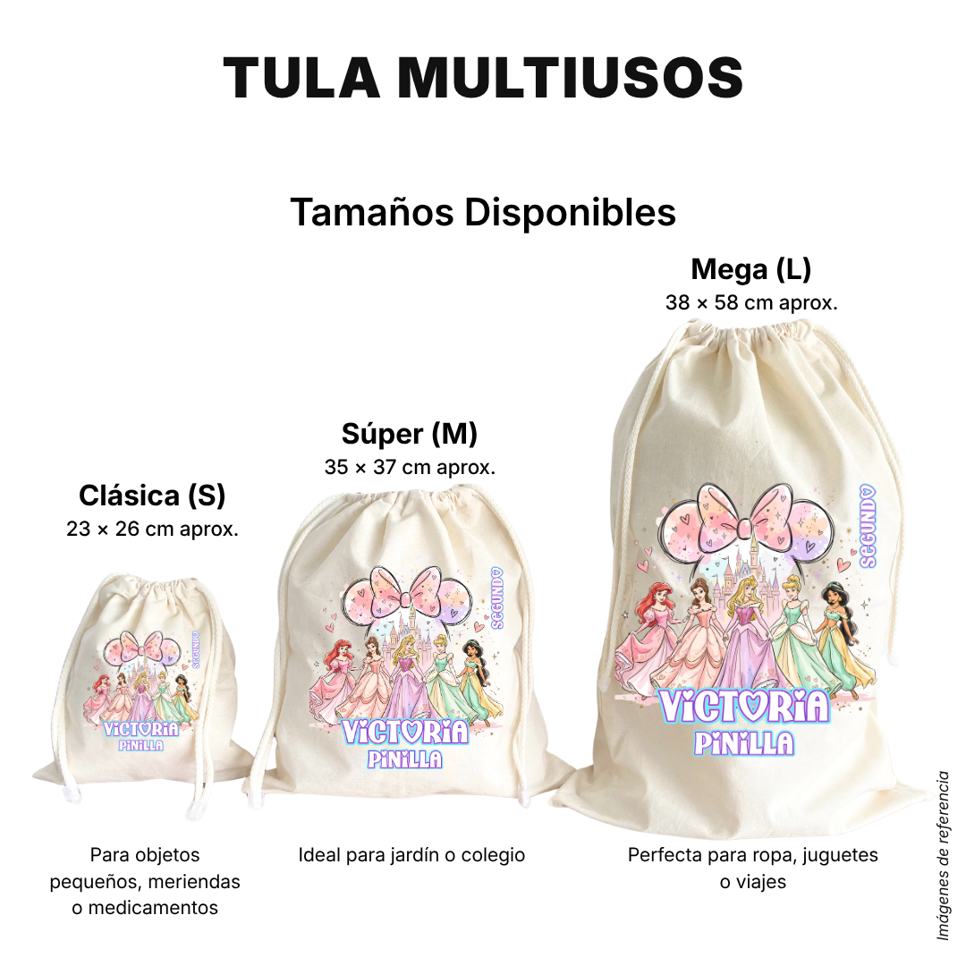 Princesas de Cuento – Tula Multiusos Personalizada