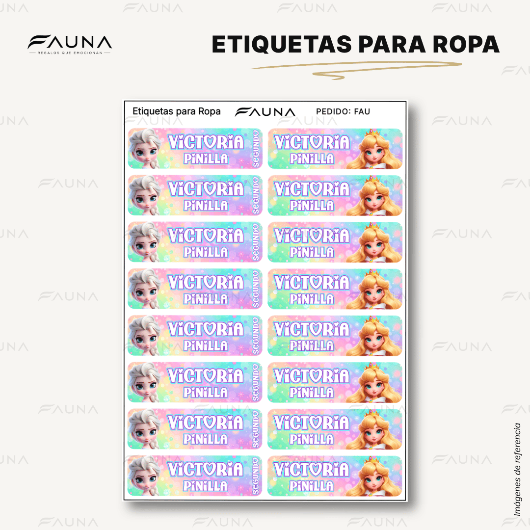 Princesas de Cuento 👑 - Etiquetas Escolares Premium Personalizadas