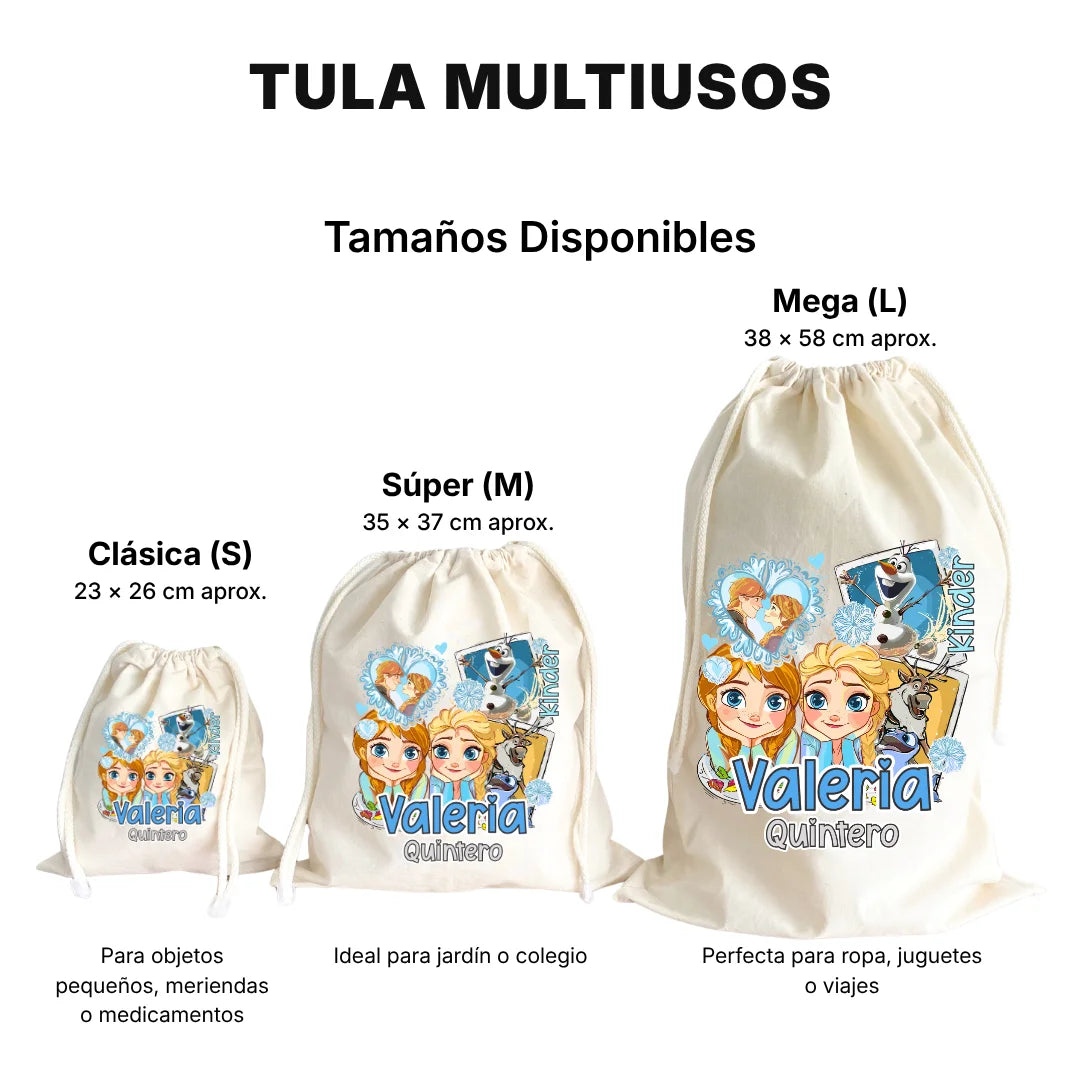 Princesas de Hielo – Tula Multiusos Personalizada