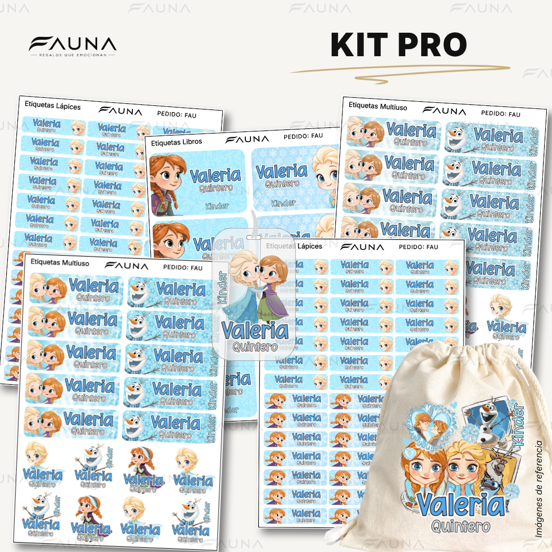 Princesas de Hielo ❄️ - Etiquetas Escolares Premium Personalizadas