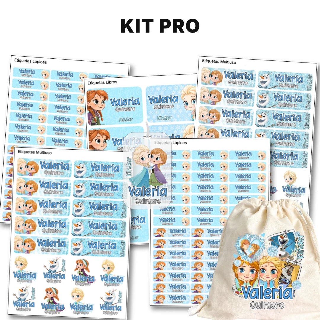 Princesas de Hielo – Etiquetas Escolares Personalizadas