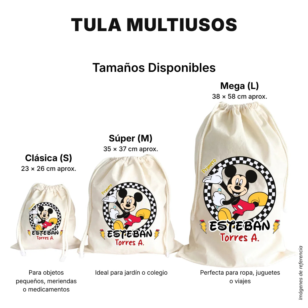 Ratón Clásico – Tula Multiusos Personalizada