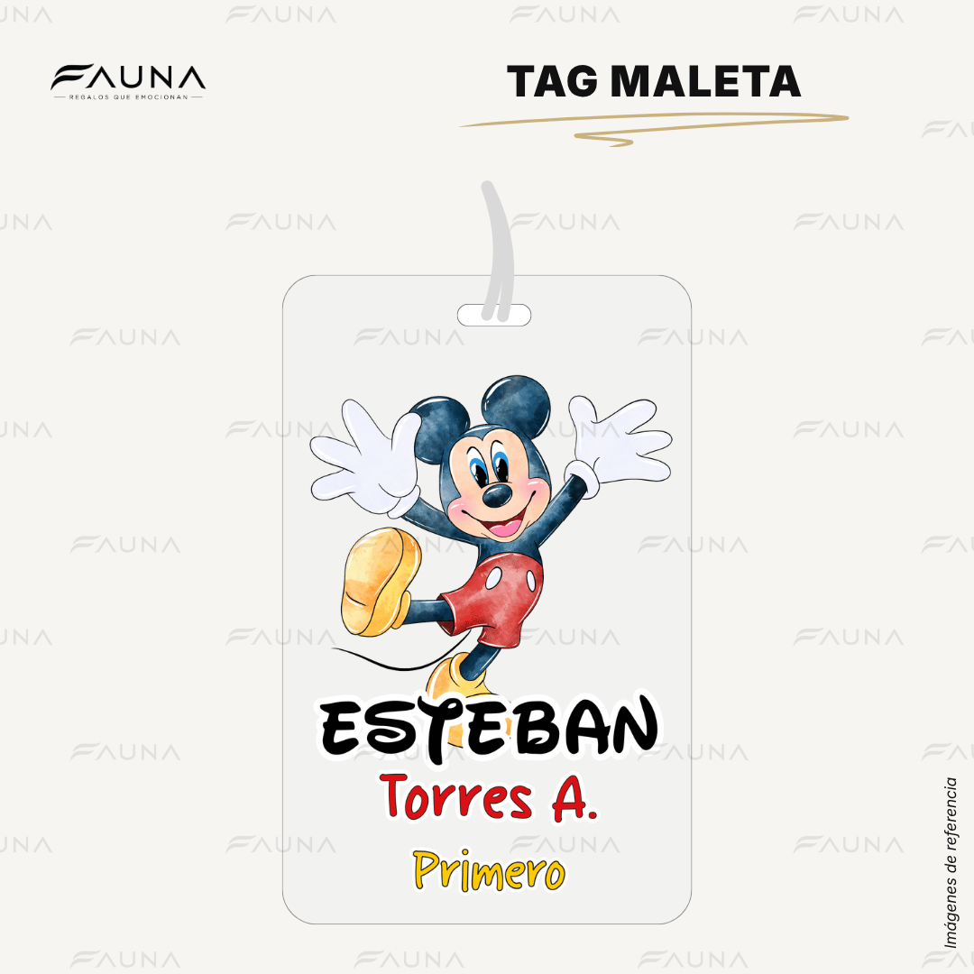 Ratón Clásico 🐭 - Etiquetas Escolares Premium Personalizadas