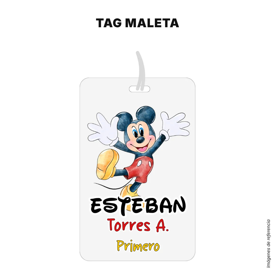 Ratón Clásico – Etiquetas Escolares Personalizadas