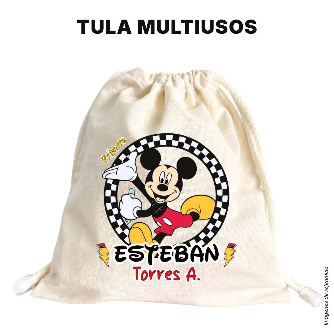Ratón Clásico – Etiquetas Escolares Personalizadas