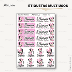 Ratoncita Clásica 🎀 - Etiquetas Escolares Premium Personalizadas