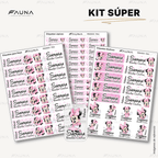 Ratoncita Clásica 🎀 - Etiquetas Escolares Premium Personalizadas