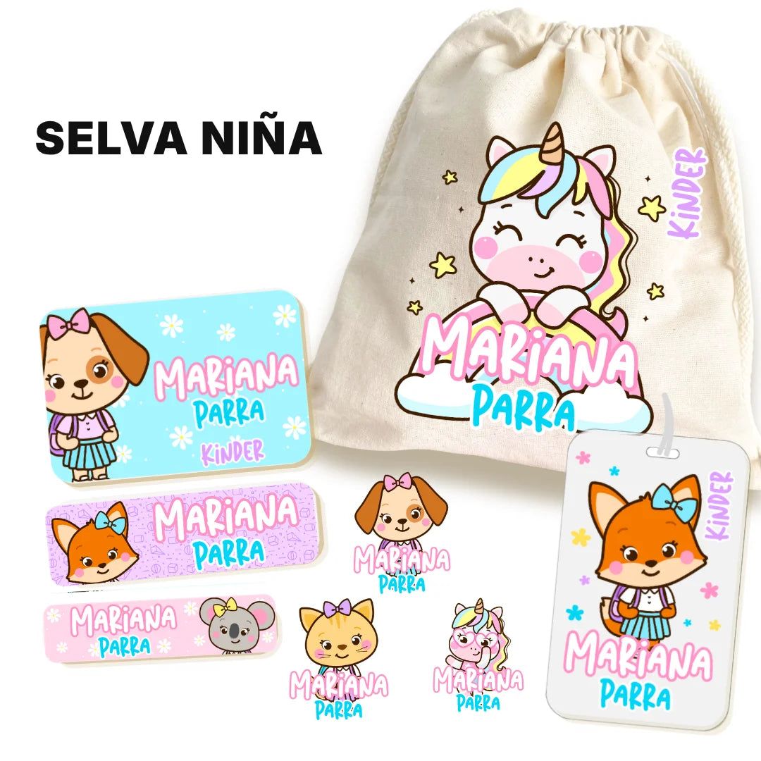 Selva Niña – Etiquetas Escolares Personalizadas
