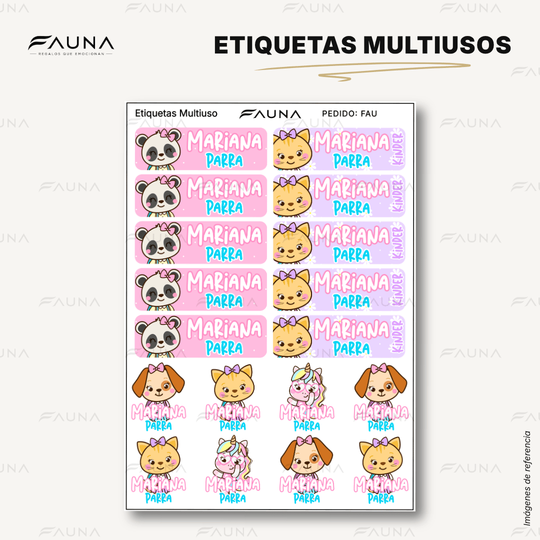 Selva Niña 🌴 - Etiquetas Escolares Premium Personalizadas