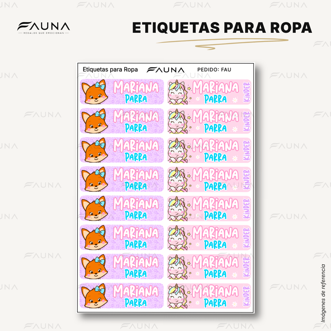 Selva Niña 🌴 - Etiquetas Escolares Premium Personalizadas