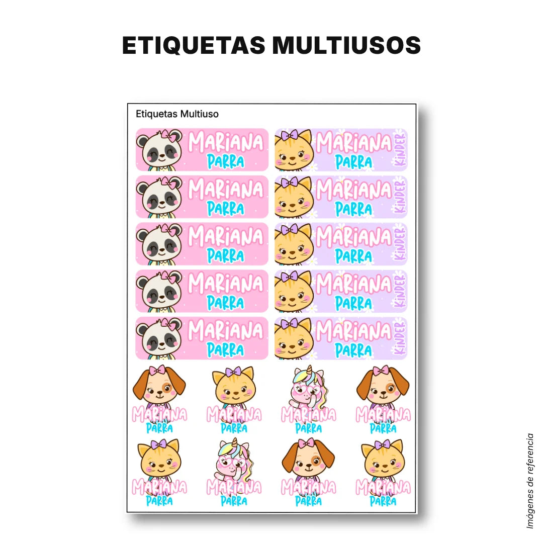 Selva Niña – Etiquetas Escolares Personalizadas
