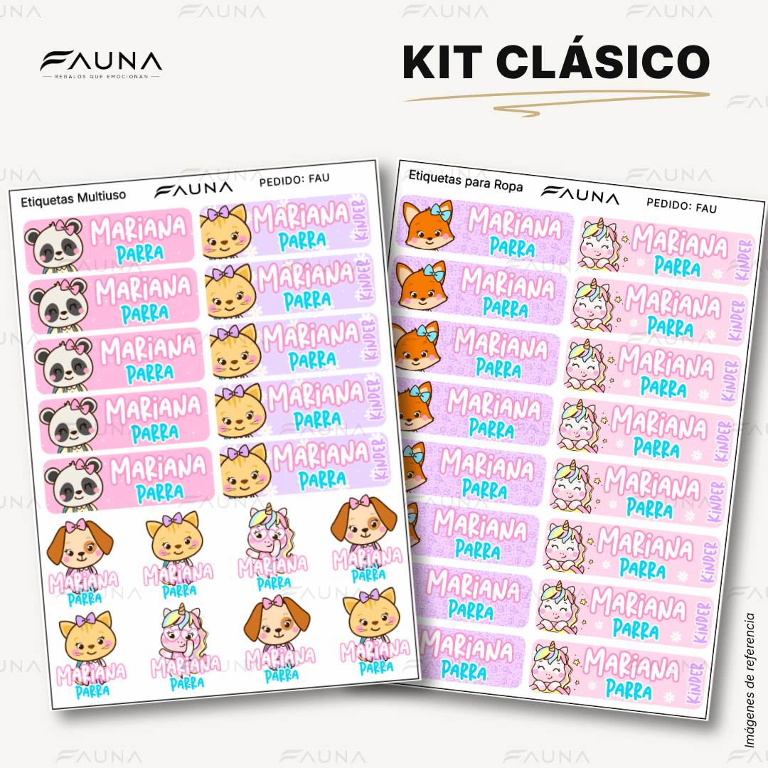 Selva Niña 🌴 - Etiquetas Escolares Premium Personalizadas