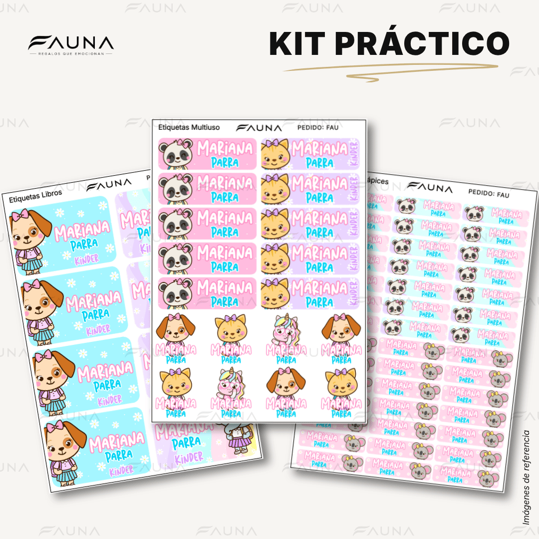 Selva Niña 🌴 - Etiquetas Escolares Premium Personalizadas