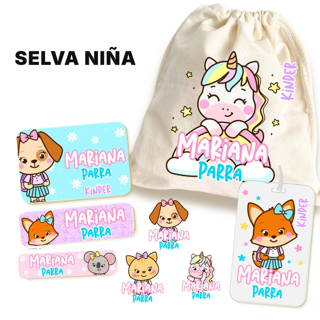 Selva Niña – Etiquetas Escolares Personalizadas