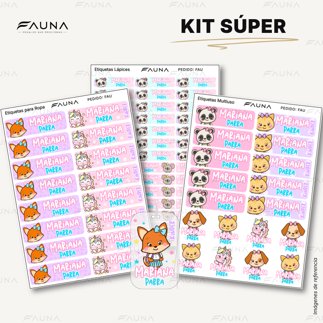 Selva Niña 🌴 - Etiquetas Escolares Premium Personalizadas