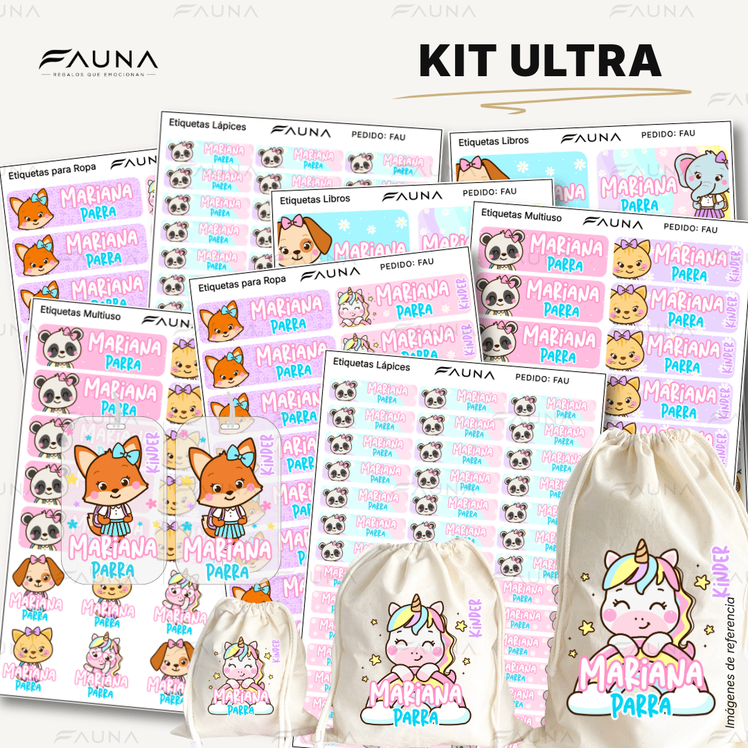 Selva Niña 🌴 - Etiquetas Escolares Premium Personalizadas