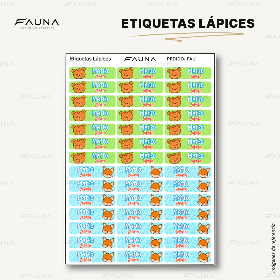 Selva Niño 🦁 - Etiquetas Escolares Premium Personalizadas