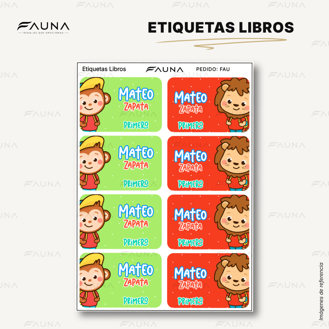 Selva Niño 🦁 - Etiquetas Escolares Premium Personalizadas