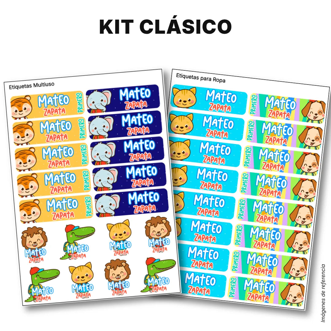 Selva Niño – Etiquetas Escolares Personalizadas