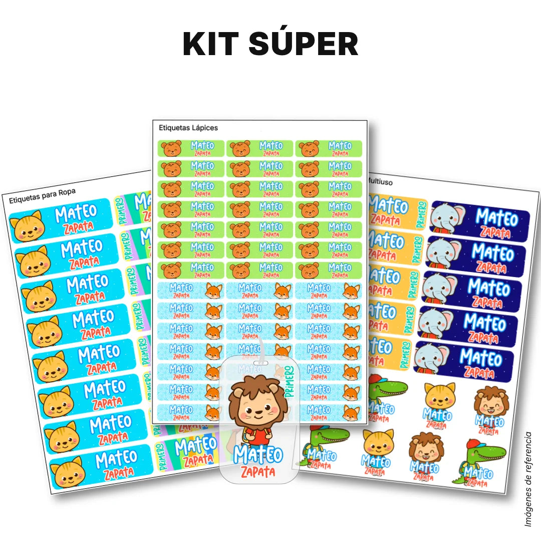 Selva Niño – Etiquetas Escolares Personalizadas