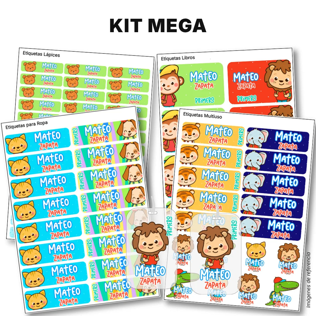 Selva Niño – Etiquetas Escolares Personalizadas