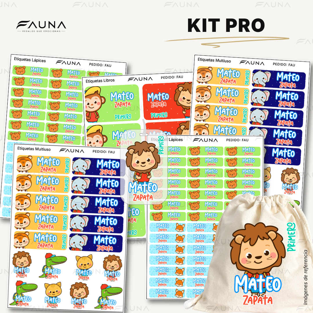 Selva Niño 🦁 - Etiquetas Escolares Premium Personalizadas