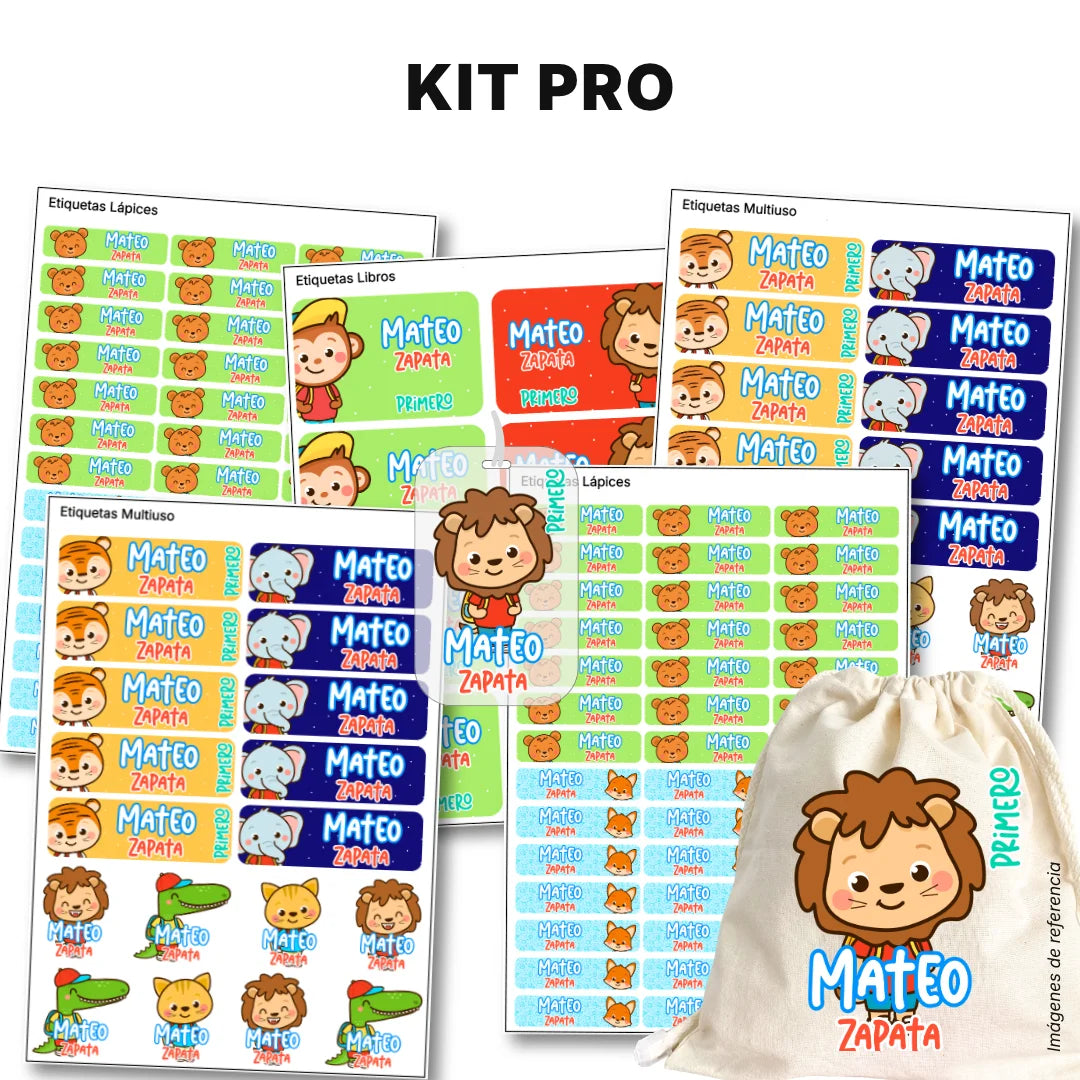 Selva Niño – Etiquetas Escolares Personalizadas