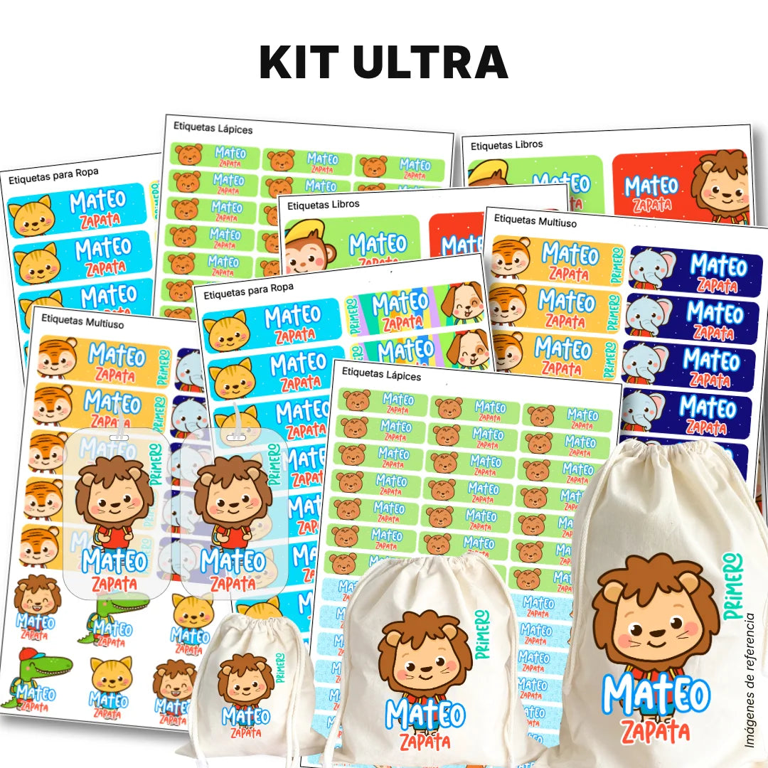 Selva Niño – Etiquetas Escolares Personalizadas