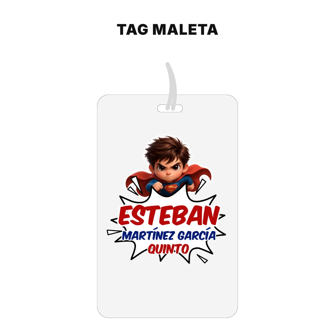 Súper Hombre – Etiquetas Escolares Personalizadas