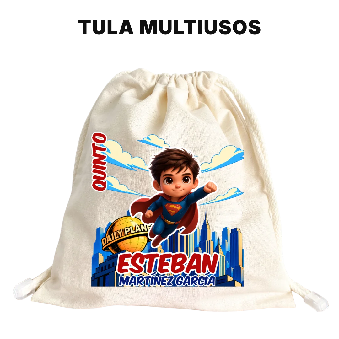 Súper Hombre – Etiquetas Escolares Personalizadas
