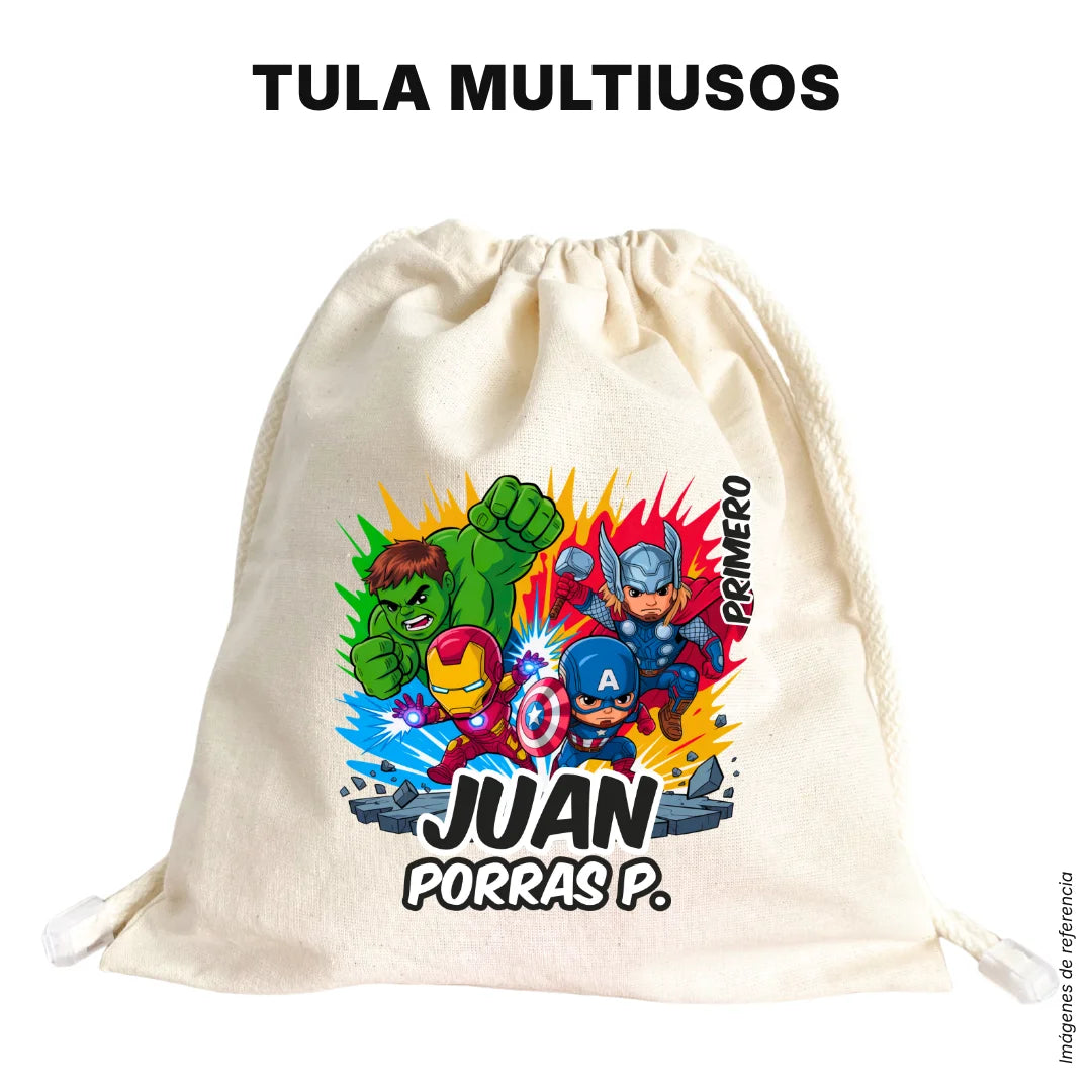 Superhéroes Niño – Etiquetas Escolares Personalizadas