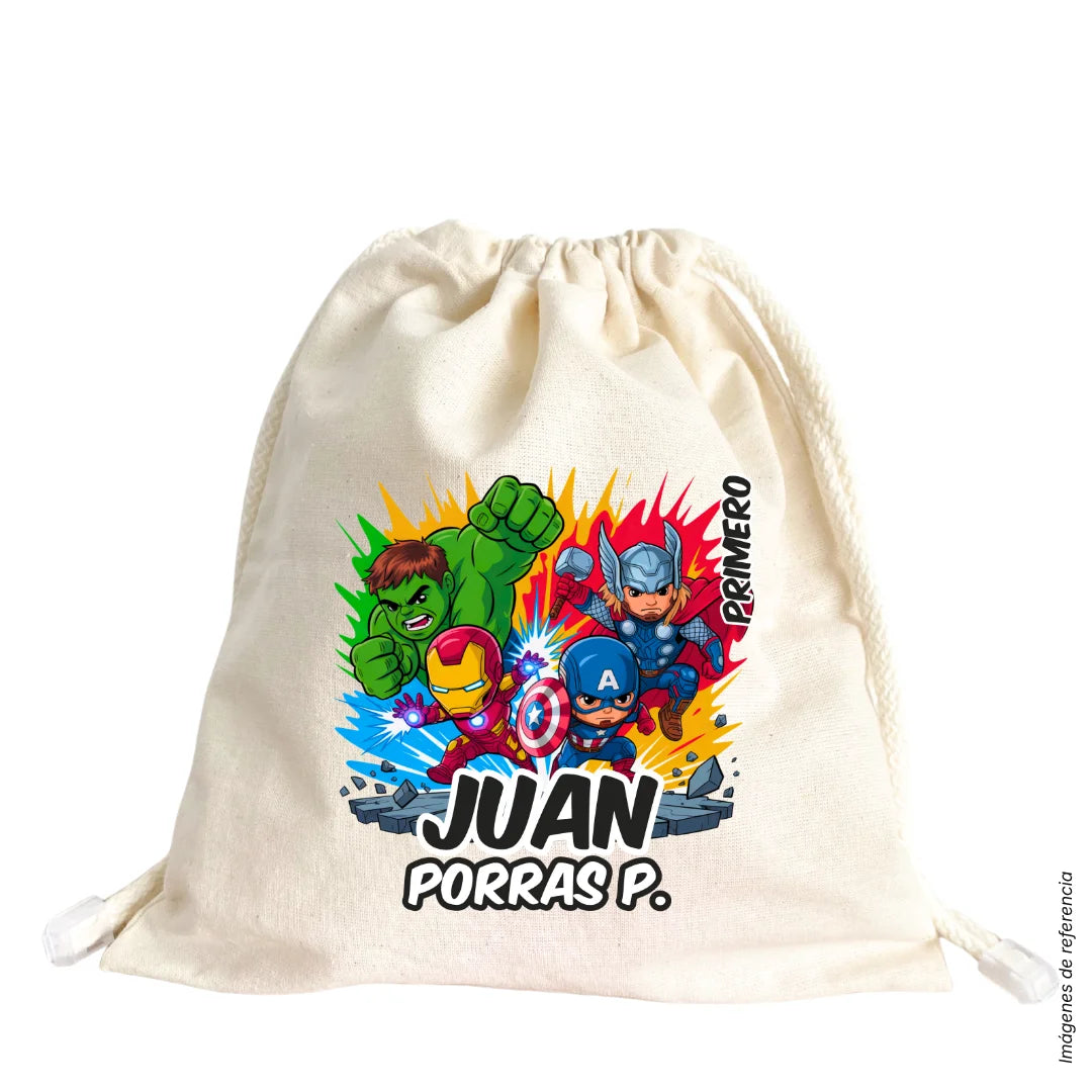 Superhéroes Niño – Tula Multiusos Personalizada