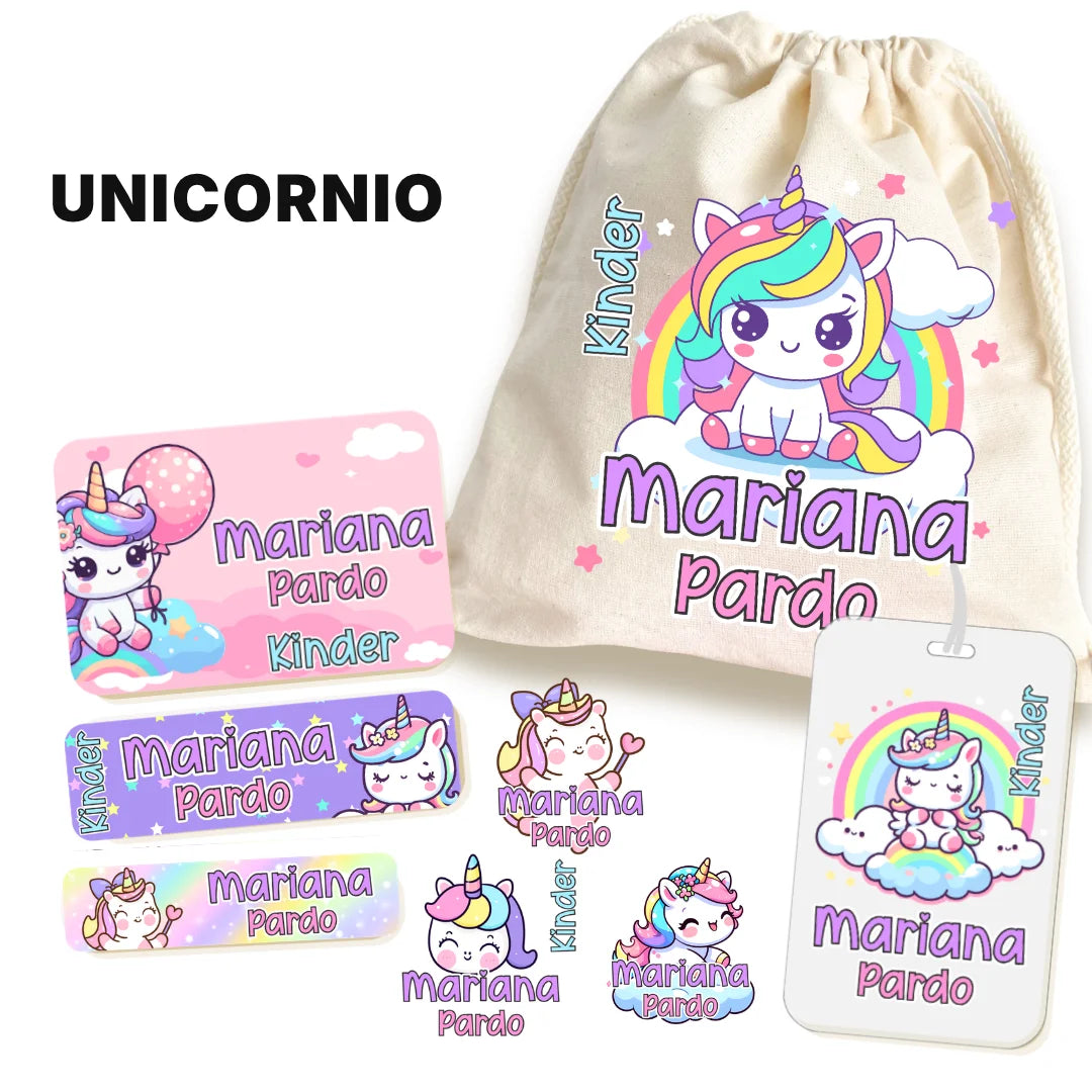 Unicornio – Etiquetas Escolares Personalizadas